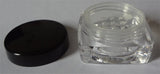 10-gram Square Sifter Jars with Black Cap, Box of 6 for mineral makeup powders