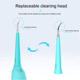 Pinkiou Electric Dental Calculus Remover with Smart Lights Stainless Steel Dental Clean Head IPX6 waterproof Teeth Stain Eraser Polisher for Household Dental Care