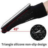 Achiou Winter Knit Gloves Touchscreen Warm Thermal Soft Lining Elastic Cuff Texting