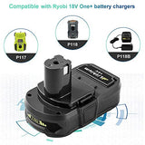 2Pack 3.0Ah P102 Battery Replacement Compatible with Ryobi 18V Lithium P103 P104 P105 P107