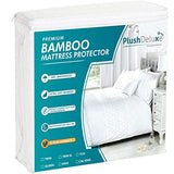 PlushDeluxe Premium Bamboo Mattress Protector – Waterproof, Hypoallergenic