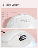 AEVO UV LED Nail Lamp, 48W Dual LED UV Lights for Curing Nail Polish Fast, Nail Dryer Light [Fast Drying] [Automatic Sensor & Digital Display] [5 Modes] [Professional Salon at Home]