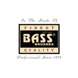 Bass Brushes | Esthetician Grade Bath & Body Brush | 100% Natural Bristle FIRM | Pure Bamboo Handle | Curved Oval Style | Striped Finish | Model 77 - SB