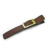 Meilliwish Leather Alligator Hair Clip (A63)(Brown)