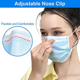 Disposable Face Mask, Face Masks of 50 Pack Disposable Mask (Blue)