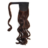 CXYP Curly Wavy Ponytail Extension Synthetic Drawstring Magic Paste Wrap Around Hairpiece 18 Inch Binding Onepiece (#33)