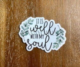 It is well sticker | Religious decals | Christian faith stickers | Bible verse quote decals