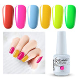 Vishine Rainbow Gel Nail Polish Set Soak Off UV LED Nail Varnish Manicure Salon Nail Art Starter Kit 6 Gel Nail Colors Gift Box