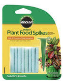 Miracle-Gro Indoor Plant Food Spikes, Includes 24 Spikes - Continuous Feeding