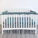 3-Piece Padded Baby Woodland Crib Rail Cover Protector Set from Chewing, Crib Rail