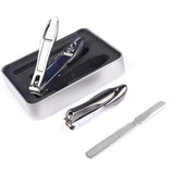 Nail Clippers 3 PCS - No Splash Nail Clippers with Nail File, Bionics Design Fingernail&Toenail Clippers Set for Men and Women, Kids and Seniors(Small and Big) (Black 3PCS)