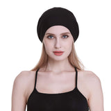 2 Pcs Satin Lined Sleeping Cap for Curly Hair Women,Outer-100% Bamboo Viscose, for Girls