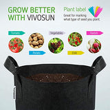 VIVOSUN 5-Pack 1 Gallon Grow Bags Heavy Duty Thickened Nonwoven Fabric Pots