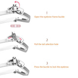 Adjustable Eyebrow Shapes Stencil Makeup Model Template Tool Eyebrow Template, Eyebrow Shaping Kit (Silver)