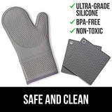 Gorilla Grip Premium Silicone Oven Mitt and Pot Holder 4 Piece Set