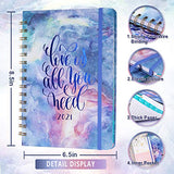 2021 Planner - 2021 Weekly & Monthly Planner with Hard Cover, 6.4'' x 8.5''