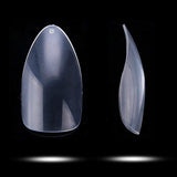 E EVEBYRA 600pcs Clear Stiletto Nail Tips Short Full Cover Almond Fake Nails Press on Nails for Nail Salon and DIY Nail Art