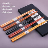 GLAMFIELDS Reusable Chopsticks Japanese Natural Wooden Classic Style 5 Pairs