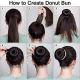 Hair Bun Maker Kit, YaFex Donut Bun Maker 4 Pieces(1 Large, 2 Medium and 1 Small)