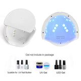 UV LED Nail Lamp, UV Gel Nail Dryer, 72W Portable USB Design Nail Polish LED Light with 3 Timers/Sensor/LCD Display, Professional Nail Art Tools Salon DIY at Home