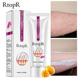 RtopR Mango Hair Removal Cream, Natural and Painless Permanent Hair Removal Cream, Hair Removal Cream for Women, Smooth and Soft Skin on the Arms, Legs and Underarms, with a Plastic Wiper