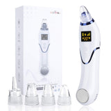 Blackhead Remover Vacuum Pore Cleaner Electric LCD Acne Comedone Pimple Extractor Blackhead Removal Tool with Cold and Hot Compress, 5 Suction Heads for Facial Skin Care