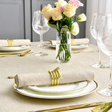 maxmill Jacquard Cloth Napkin 20 x 20 Inch Swirl Pattern Solid Washable Polyester