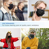 Face Masks for Protection 3-ply Colorful Disposable Safety Mask (Black)