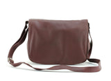 Bacci Large Flap Over Triple Compartment Shoulder Bag With Included Cosmetic Bag