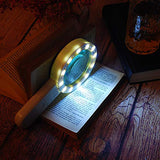 Magnifying Glass with Light, 30X Handheld Large Magnifying Glass 12 LED Illuminated