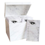 10 Layers Acrylic Eyelash Storage Box, Grafting Eye Lashes Extension Close-Packed Display, Makeup Organizer False Eyelashes Glue Pallet Holder, Eyelash Box Extension Tool (Marble)