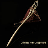 24 Pieces Chinese Hair Sticks Handmade Vintage Women Girl Hair Chopstick Bronze and Classic Hair Fork Accessory for Christmas Gift Black five