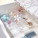 STORi Clear Plastic Drawer Organizers 3" x 3" x 2" l Set of 12