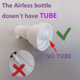 1 OZ Airless Pump Frosted Bottle Empty Refillable Travel Lotion Containers. Plastic Cosmetic Dispenser for Liquid foundation, Lotion, Essential oil, Shampoo (Pack of 6)