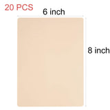 Double Sided 8 x 6" Tattoo Practice Skin Blank Silicone Tattoo Microblading Eyebrow Skin Practice Tool Silicone Pads Tattoo Supplies (20pcs)