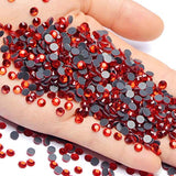 3000 Pieces Hot Fix Glass Flatback Rhinestones HotFix Round Crystal Gems