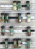 SimpleHouseware Spice Gripper Clips Strips Cabinet Holder - 4 Strips, Holds 20 Jars, Black