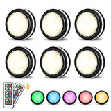 Elfeland Puck Lights with Remote Wireless LED Color Changing Puck Lightings