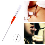 Piercing Needles， 10pcs Ear Nose Piercing Needles IV Catheter Needles for Piercing Sterilised Body (14G-1)