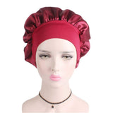 Ever Fairy Polyester Night Cap,Women Curly Girl Slap Headwear Sleep Slouchy Bonnet Cap with Premium Width Elastic Band