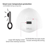 chic style UV Nail Lamp Dryer, 110W LED Nail Curing Lamp Light with Smart Memory Function for Gel Nails Toe Nail Curing All Manicure Gel Polish Art