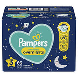 Diapers Size 3, 66 Count - Pampers Swaddlers Overnights Disposable Baby Diapers
