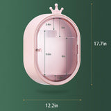 Ihuiniya Cosmetic Organizer for Bathroom,No Drilling Wall Mount Makeup Organizer,Dustproof & Waterproof Makeup Storage Box Display Cases (Pink)