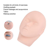 Mannequin Head, Silicone Half Head Mannequin Makeup Practice Head for Tattoo Eyelash Grafting Painting Practice Skin Doll Face Head