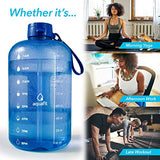 1 Gallon Water Bottle With Time Marker - Large Water Bottle Gallon Water Bottle