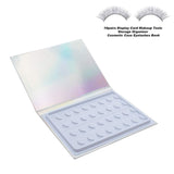Eyelash Book, 16 Pairs False Eyelashes Storage Container Glitter Paper Makeup Display Box Holder, Eyelash Sample Protective Case