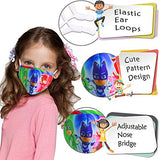 Kids Reusable Face Mask with Adjustable Ear Loops,Anime Designer Breathable Cute