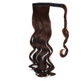 CXYP Curly Wavy Ponytail Extension Synthetic Drawstring Magic Paste Wrap Around Hairpiece 18 Inch Binding Onepiece (#33)