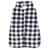 Hudson Baby Unisex Baby Plush Sleeping Bag, Sack, Blanket, Black Plaid, 6-12 Months