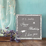 Tukuos Double Sided Felt Letter Board with Rustic Wood Frame,750 Precut Gold